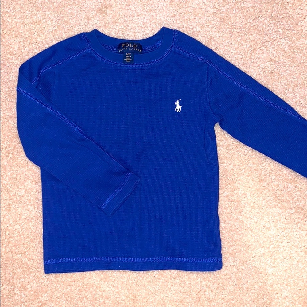 Royal blue toddler boy Polo size 2T thermal